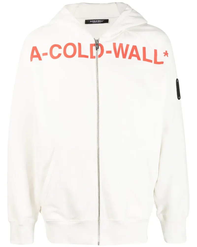 ACW* Kapuzenjacke mit Logo-Print - Weiß Weiß