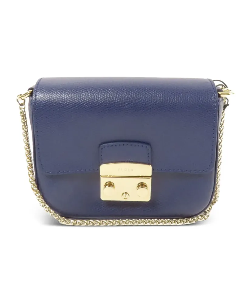 Furla Mini Metropolis Schultertasche - Blau Blau