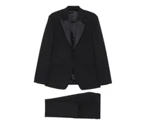 peak-lapel three-piece suit - Blau