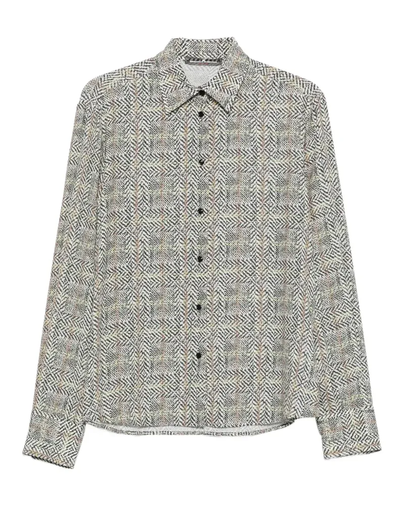 Ermanno Scervino herringbone-pattern shirt - Weiß Weiß