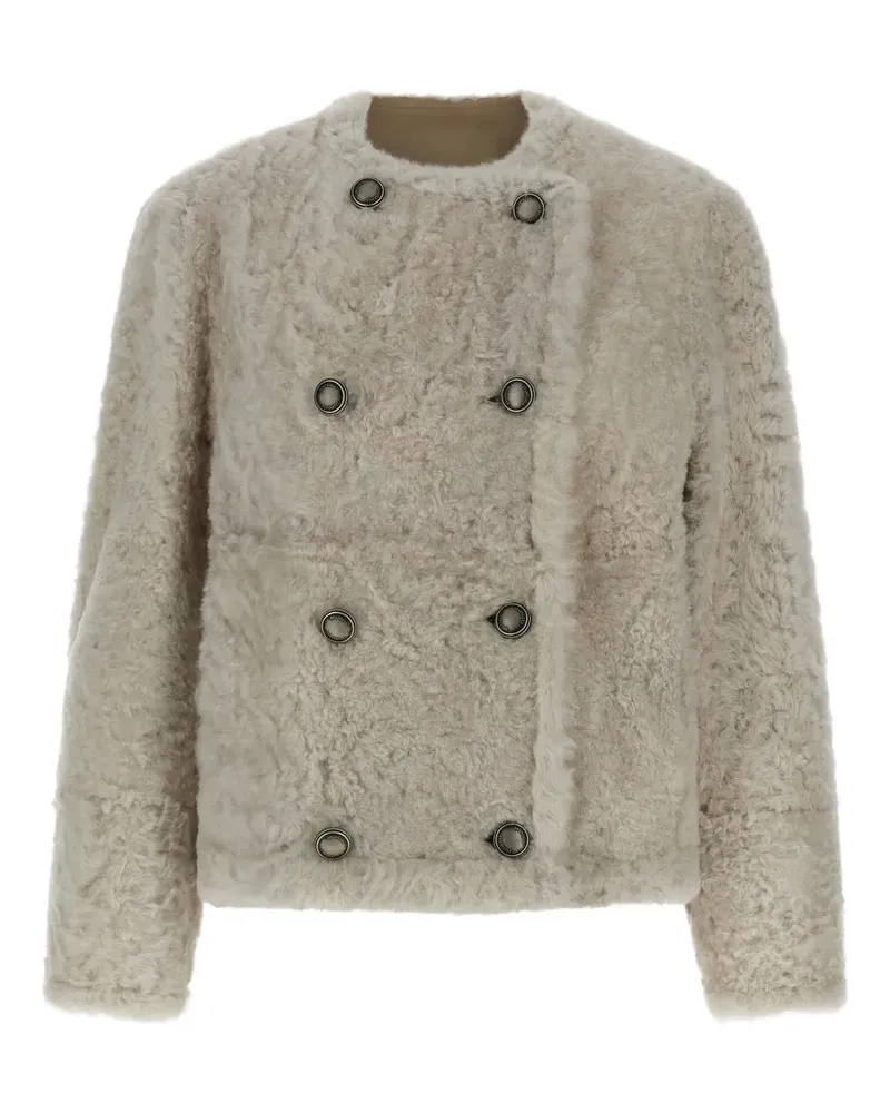 Brunello Cucinelli Wendbare Jacke aus Shearling - Nude Nude