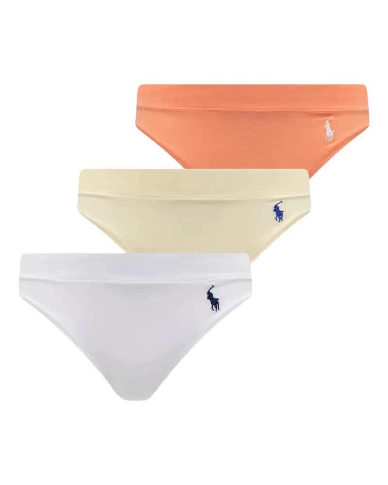 Ralph Lauren logo-embroidered briefs - Weiß Weiß