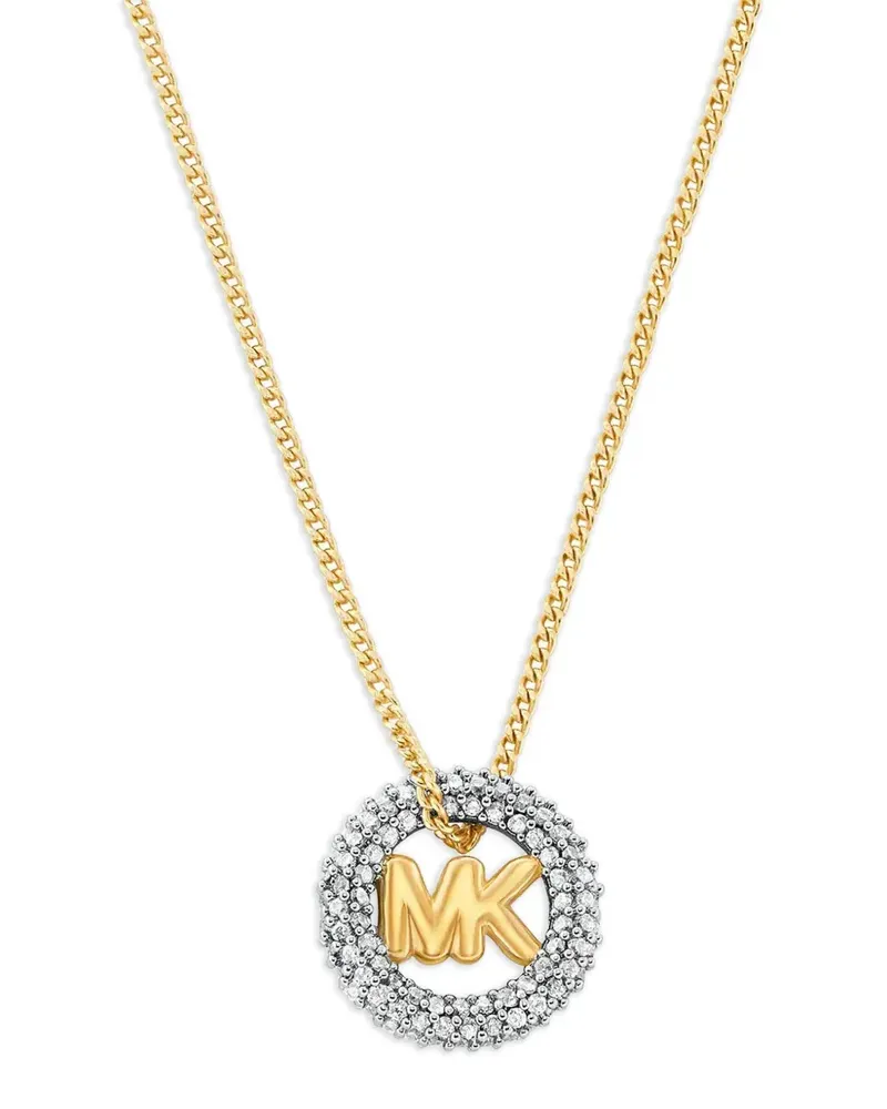 Michael Kors Halskette mit Pavé-Anhänger - Gold Gold