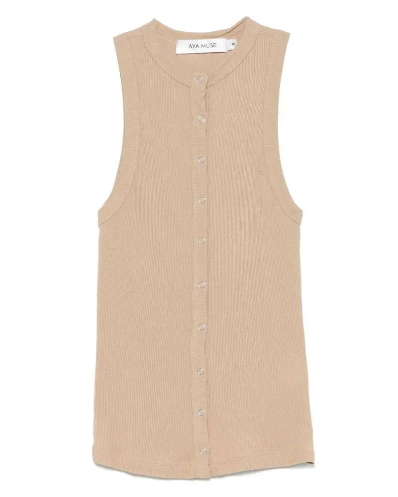 Aya Muse Geripptes Tanktop - Nude Nude
