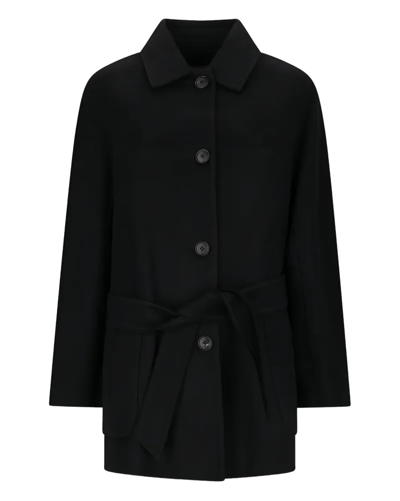 Max Mara Lembi Mantel mit Gürtel - Schwarz Schwarz