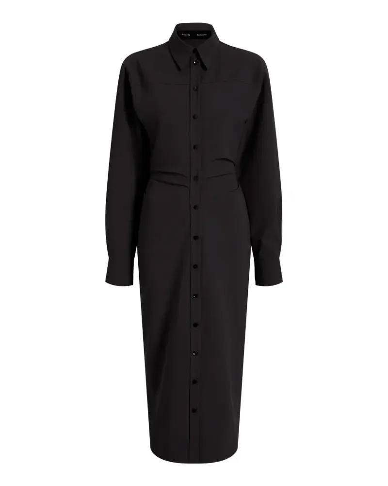 Proenza Schouler Geknöpftes Hemd-Midikleid - Schwarz Schwarz