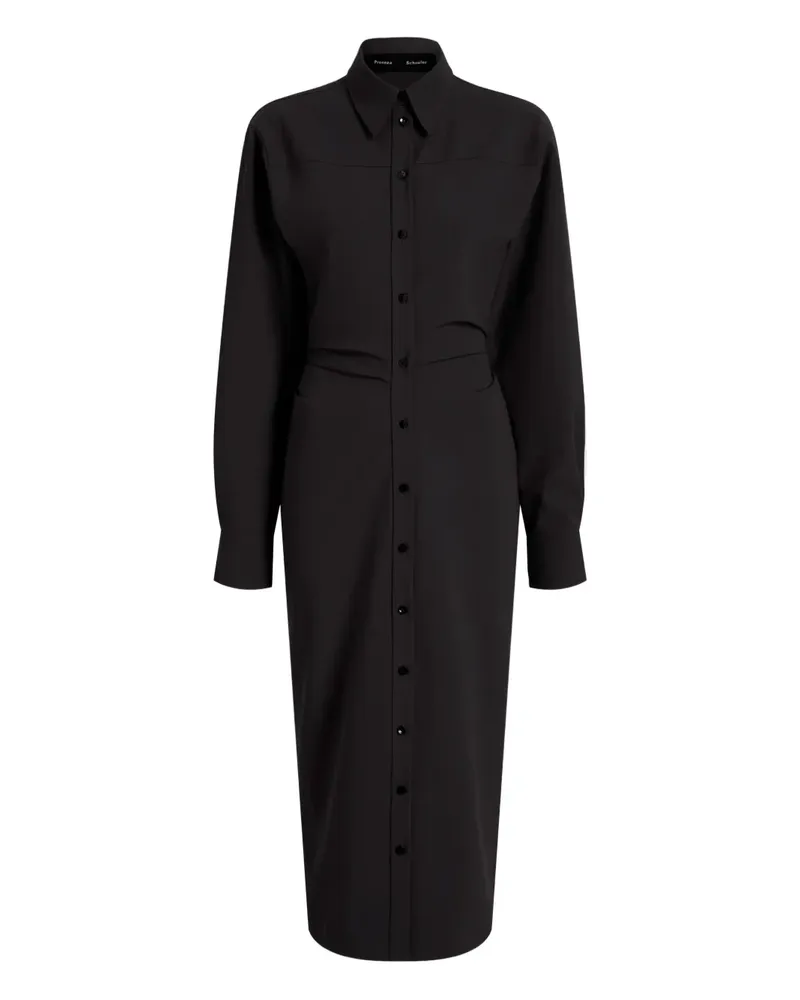 Proenza Schouler Geknöpftes Hemd-Midikleid - Schwarz Schwarz