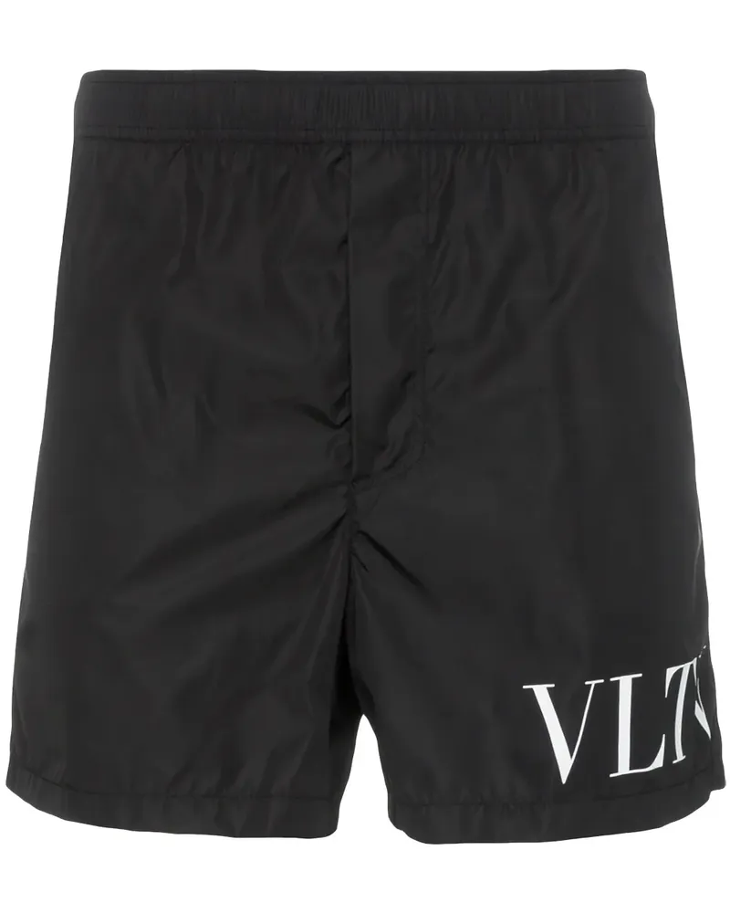 Valentino Garavani VLTN Badeshorts mit Logo - Schwarz Schwarz