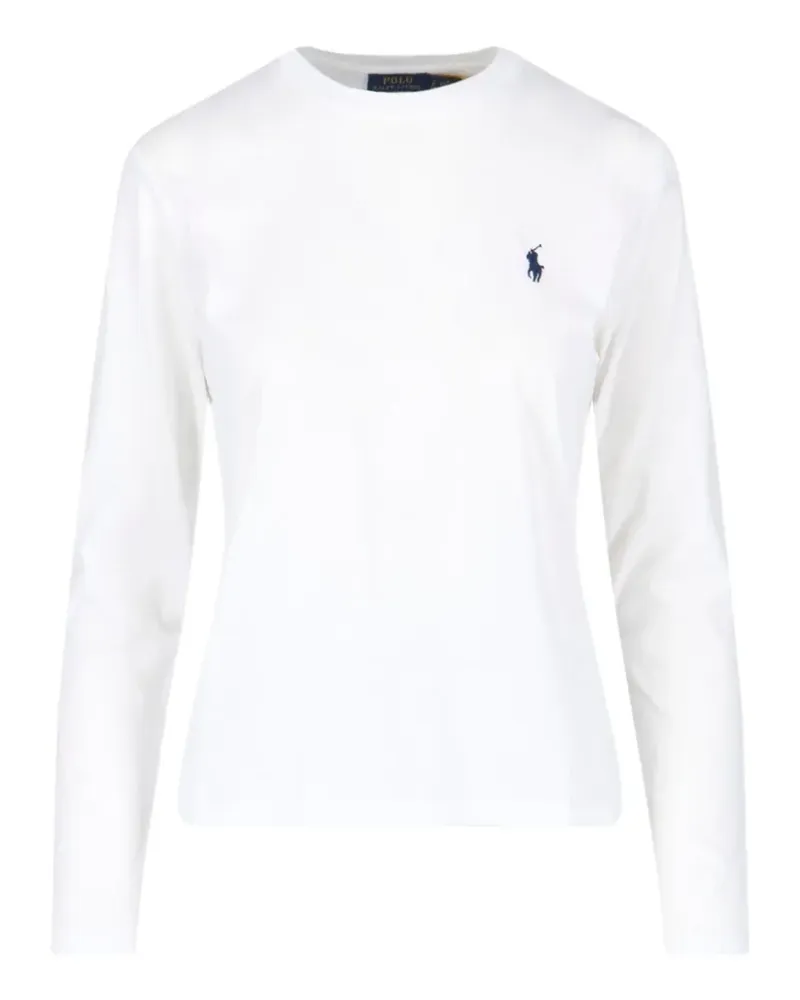 Ralph Lauren Langarmshirt mit Logo-Stickerei - Weiß Weiß