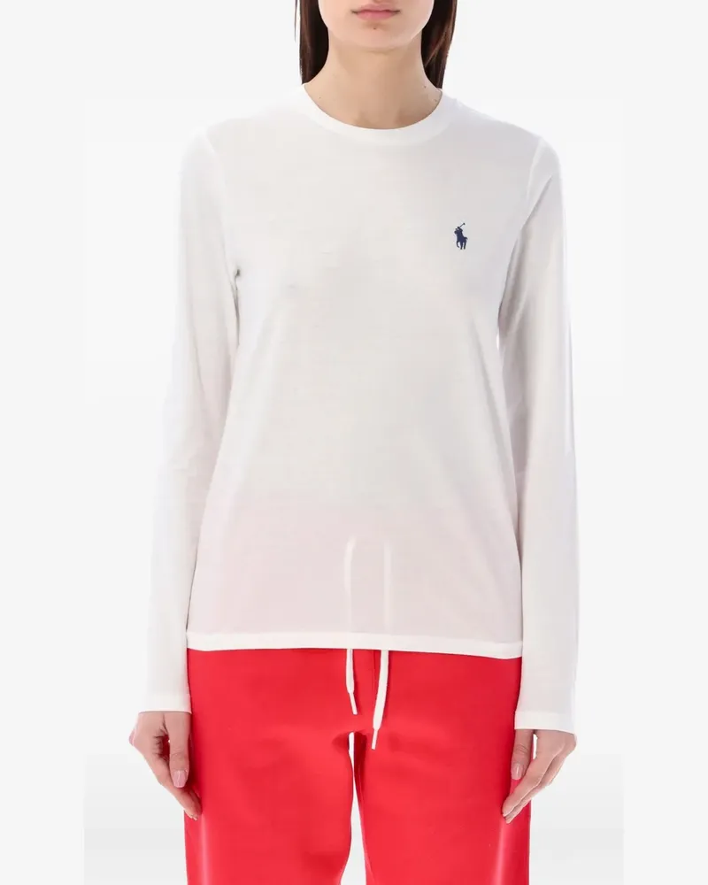 Ralph Lauren Klassisches Langarmshirt - Weiß Weiß