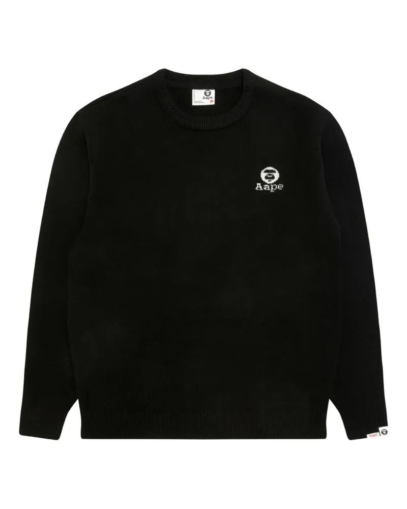BAPE Pullover mit Logo-Intarsie - Schwarz Schwarz