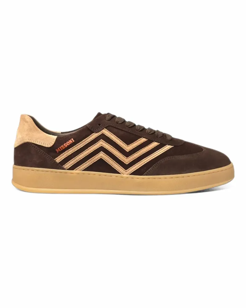 Missoni Sneakers aus Wildleder mit Zickzack-Applikation - Braun Braun