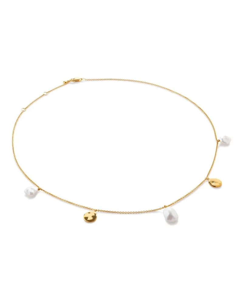 Monica Vinader Capri Perlen-Halskette - Gold Gold