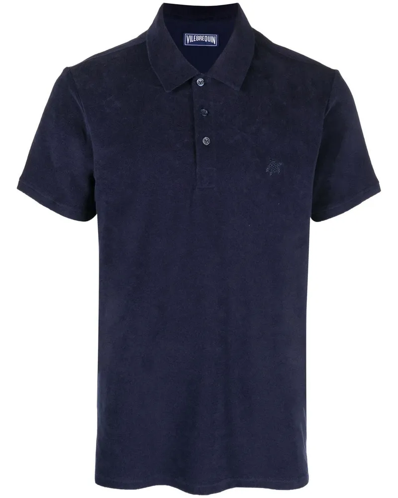 Vilebrequin Phoenix Poloshirt aus Frottee Blau