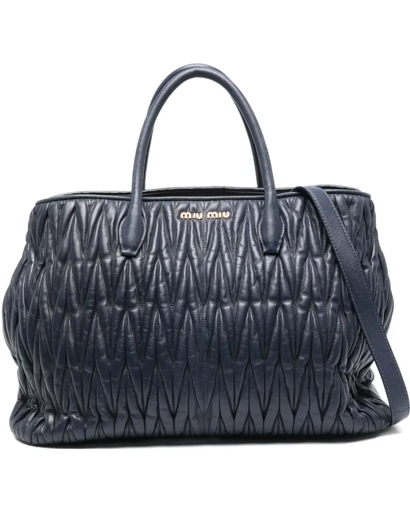 Miu Miu Tote Bag mit Matelassé-Effekt - Blau Blau