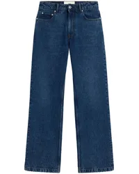 AMI Paris Straight-Leg-Jeans mit hohem Bund Blau