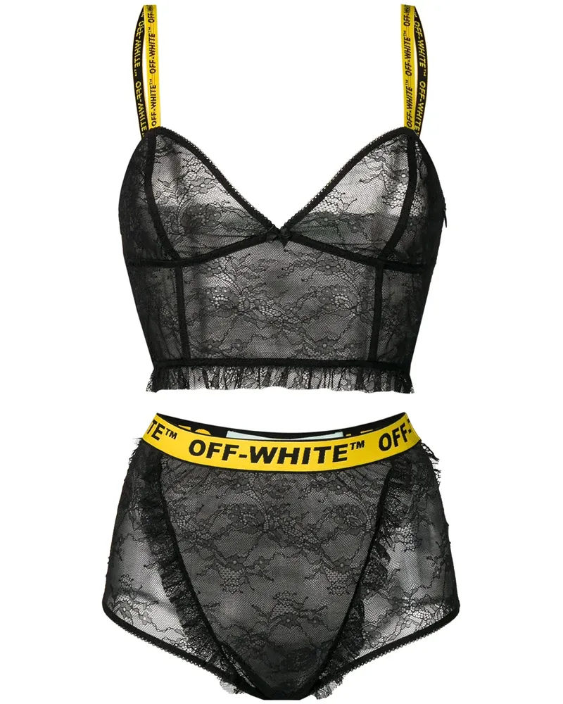 OFF-WHITE Set aus Bralet und Slip - Schwarz Schwarz