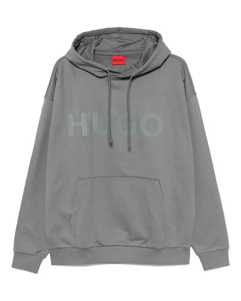 HUGO BOSS Oversized-Hoodie mit Logo - Grau Grau