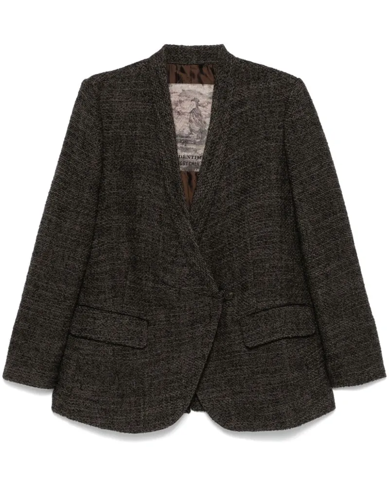 Ziggy Chen Bouclé-Blazer - Schwarz Schwarz