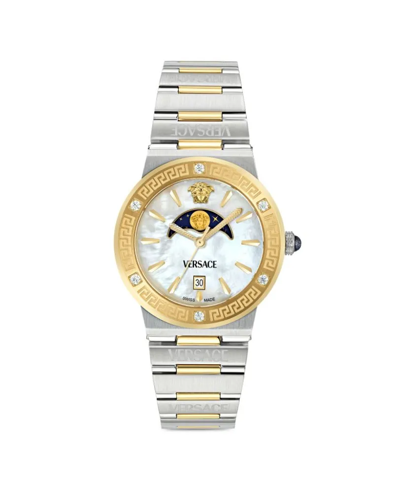 Versace Greca Moonphase 38mm - Weiß Weiß