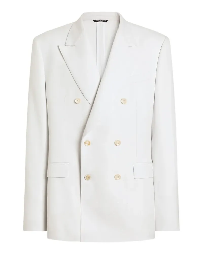 Dolce & Gabbana Einreihige Sicilia Light Viskose-Jacke - Weiß Weiß
