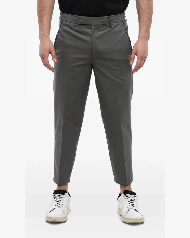 Neil Barrett elasticated-cuff chino trousers - Grau Grau