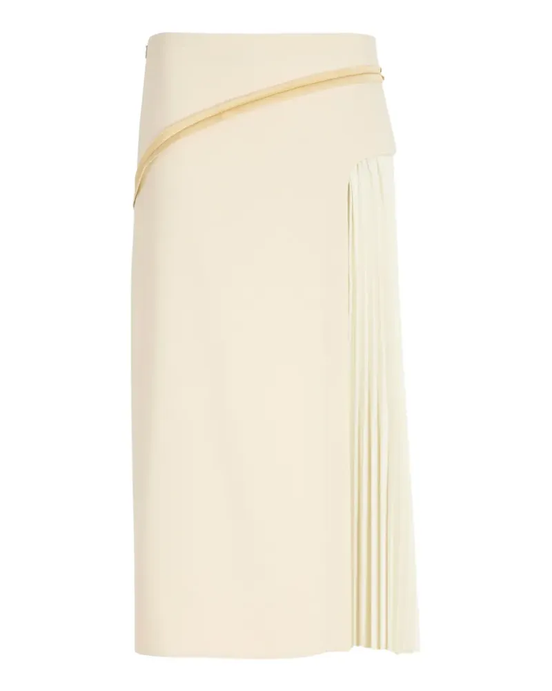 Proenza Schouler Justine Rock aus gebondetem Wollsatin - Nude Nude