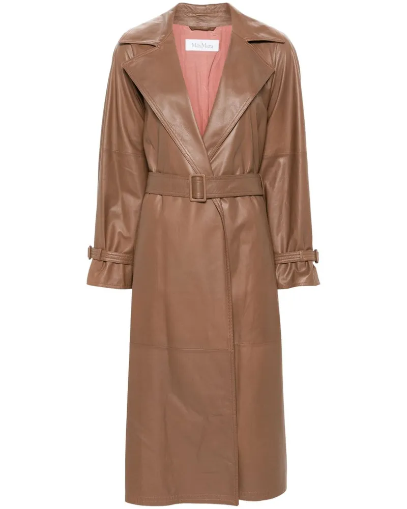 Max Mara Ande Trenchcoat aus Leder - Braun Braun