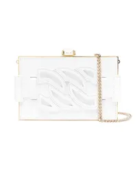 Casadei Clutch mit Logo-Applikation Gold