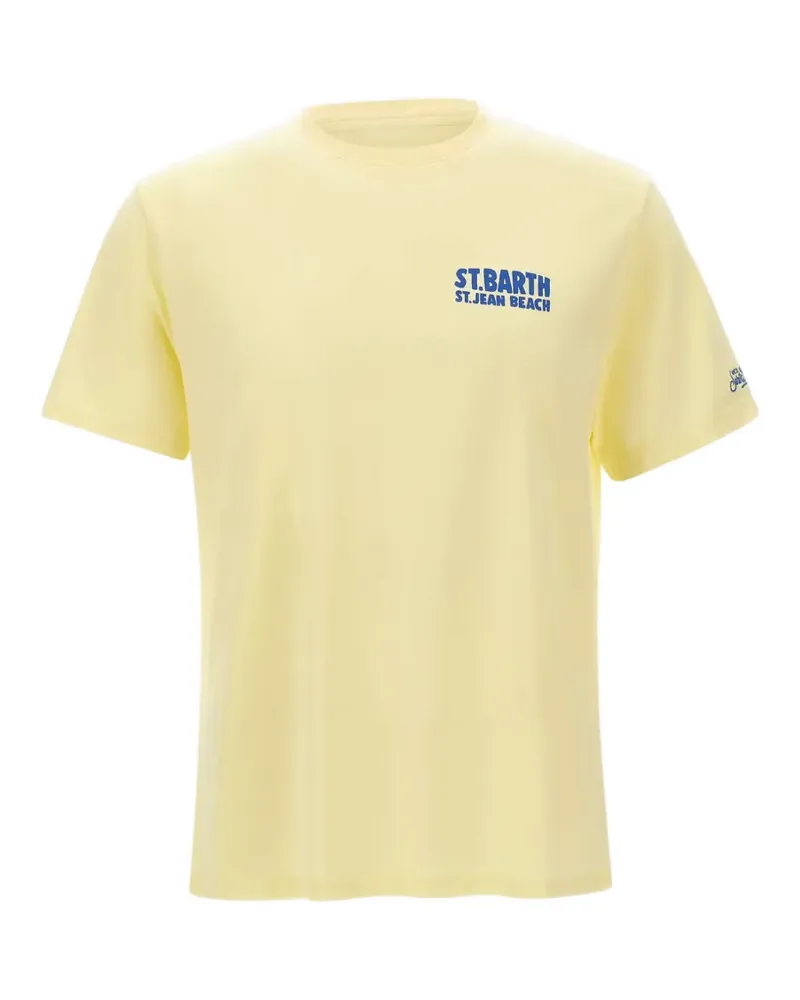 MC2 Saint Barth logo-print crew-neck T-shirt - Gelb Gelb