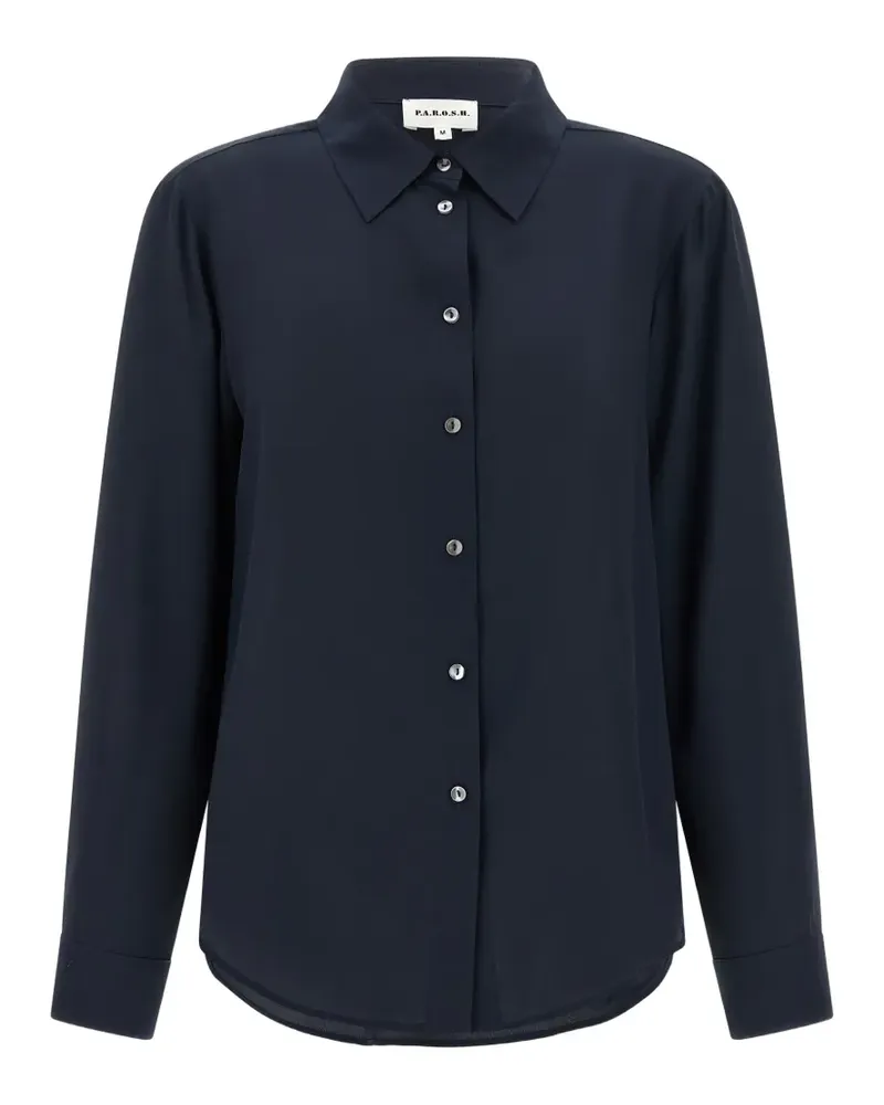 P.A.R.O.S.H. Hemd aus Seide - Blau Blau