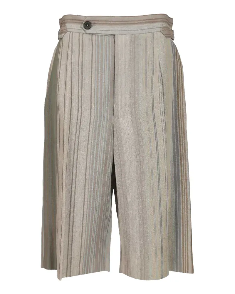 Vivienne Westwood striped buckle shorts - Nude Nude