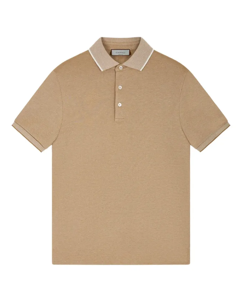 Canali Poloshirt aus Piqué - Braun Braun