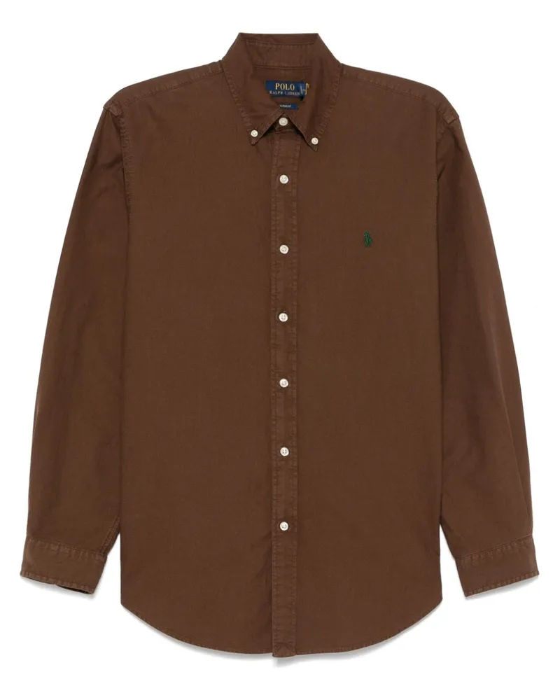 Ralph Lauren Stückgefärbtes Oxford-Hemd - Braun Braun