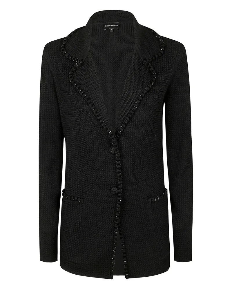Emporio Armani Sakko mit Kristallen - Schwarz Schwarz