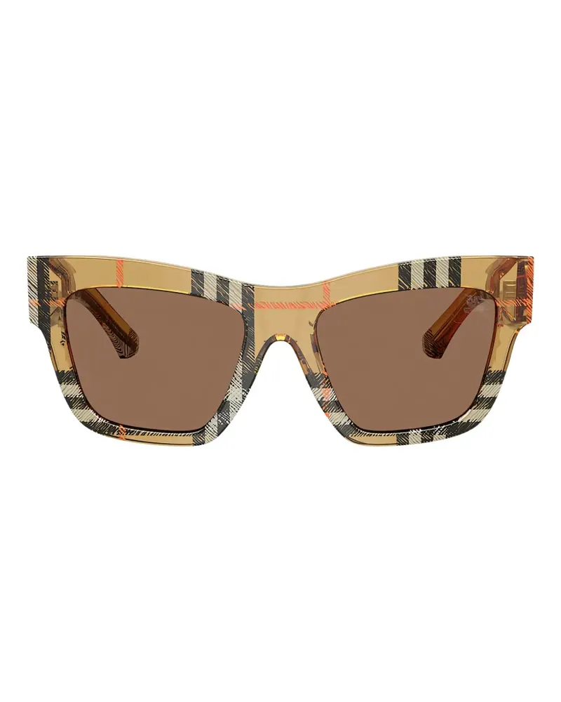 Burberry check-pattern square-frame sunglasses - Braun Braun