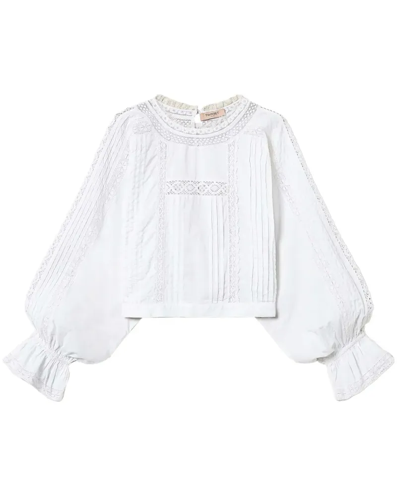 Twin-Set Bestickte Bluse - Weiß Weiß