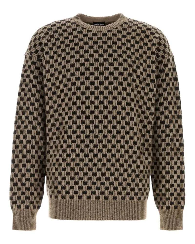 Giorgio Armani Bestickter Pullover - Nude Nude