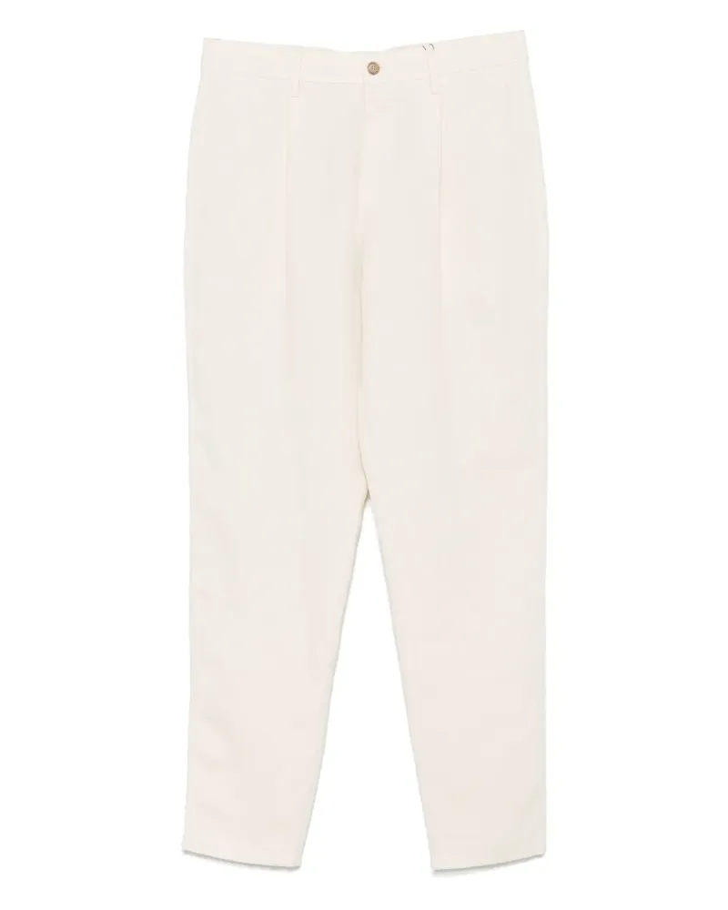 Canali Hose aus Leinen - Nude Nude