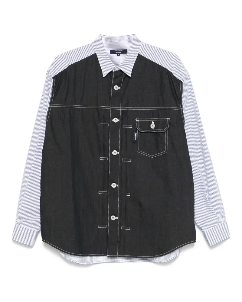 Comme des Garçons Gestreiftes Hemd - Blau Blau