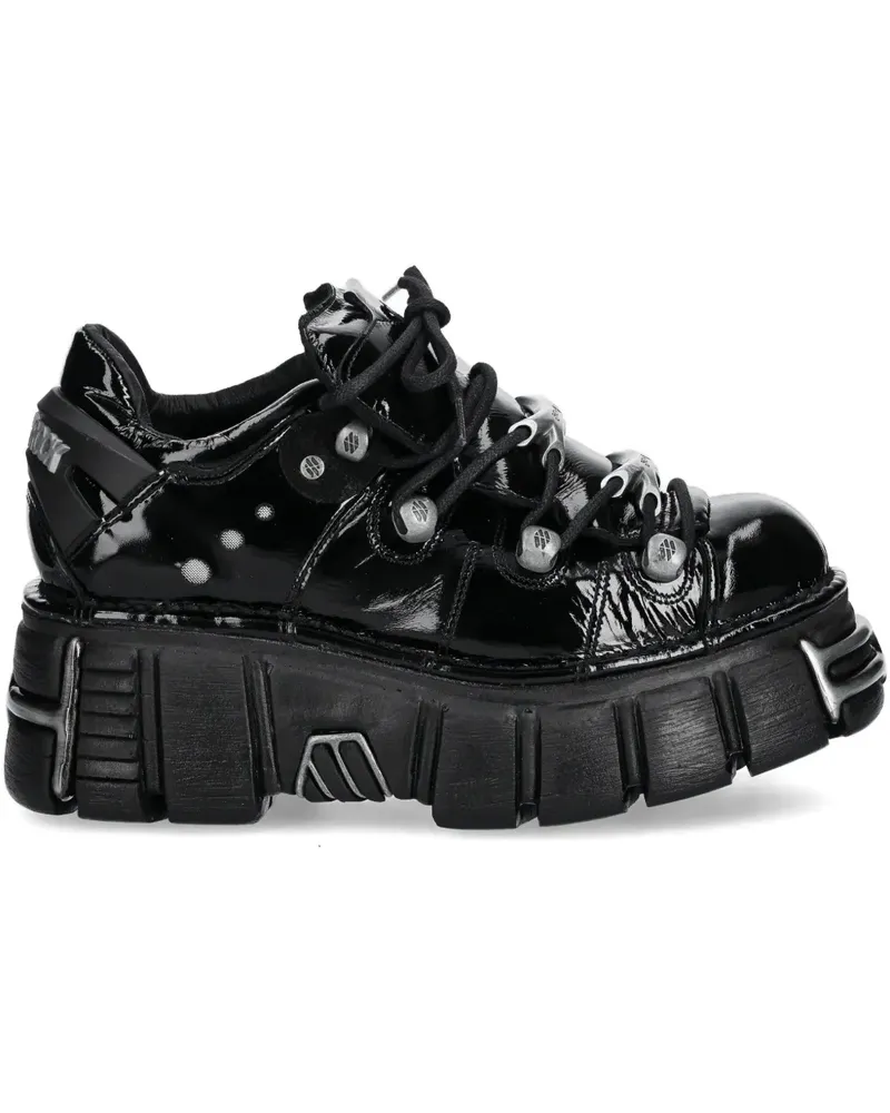 New Rock Sneakers mit Plateau 60mm - Schwarz Schwarz