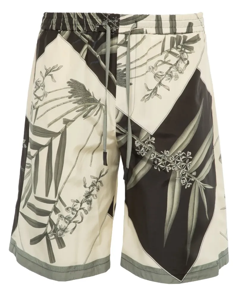Loewe Shorts aus Seide mit Print - Nude Nude