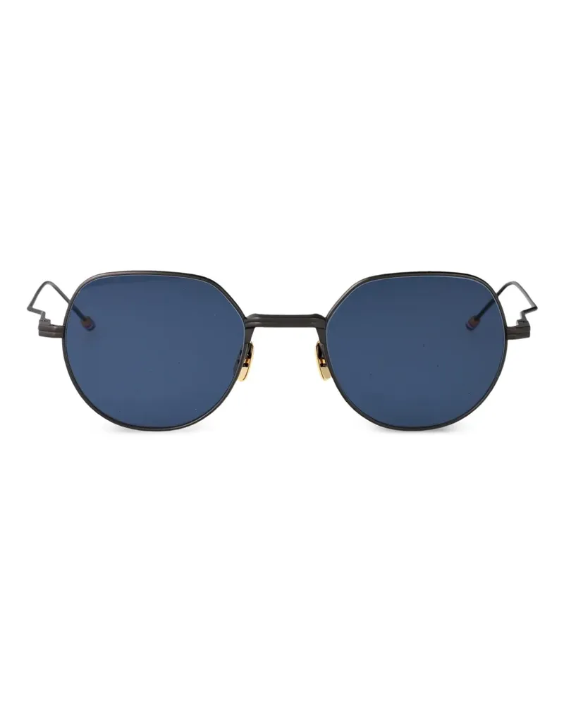 Thom Browne Sonnenbrille mit rundem Gestell - Grau Grau