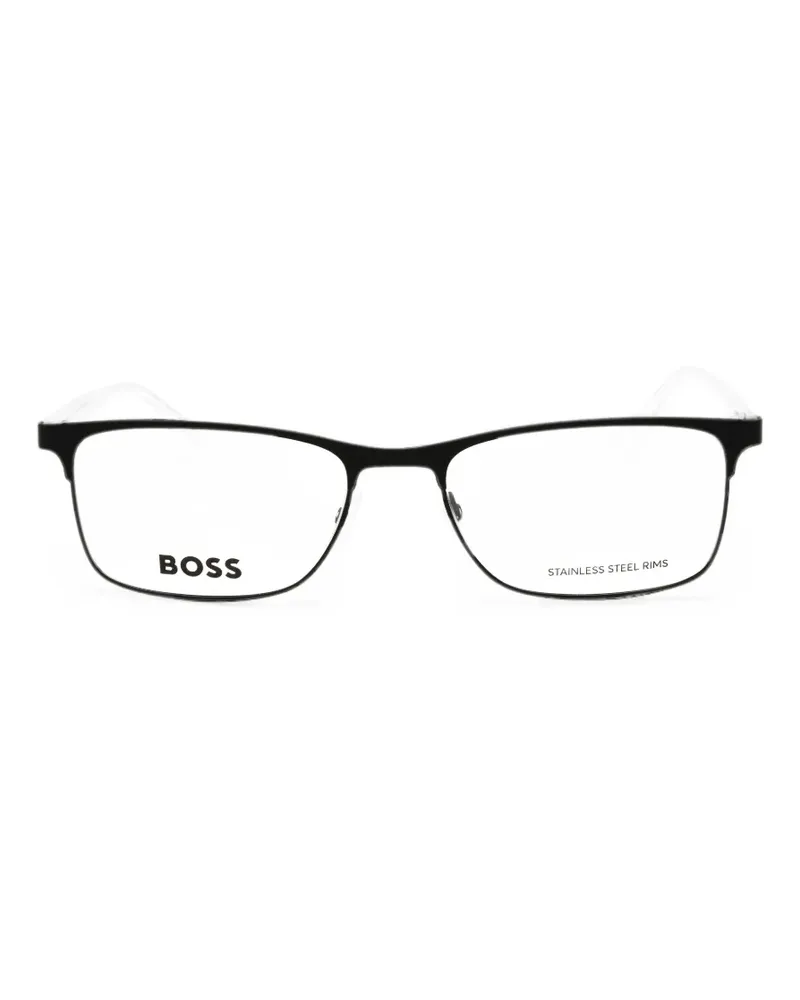 HUGO BOSS rectangle-frame glasses - Schwarz Schwarz