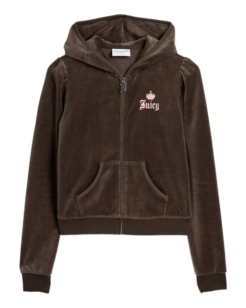 Juicy Couture Hoodie mit langen Ärmeln und grafischem Print - Braun Braun
