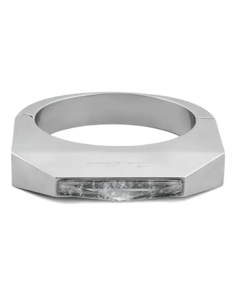 Rick Owens crystal-embellished pyramid bracelet - Silber Silber