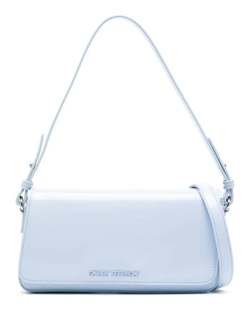 Chiara Ferragni Schultertasche mit Kuvertform Blau