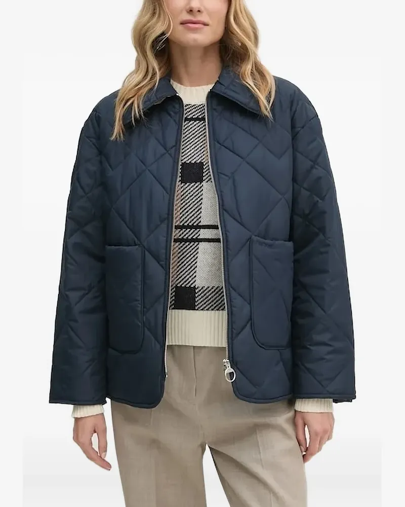 Barbour Gefütterte Jacke mit Rautensteppung - Blau Blau