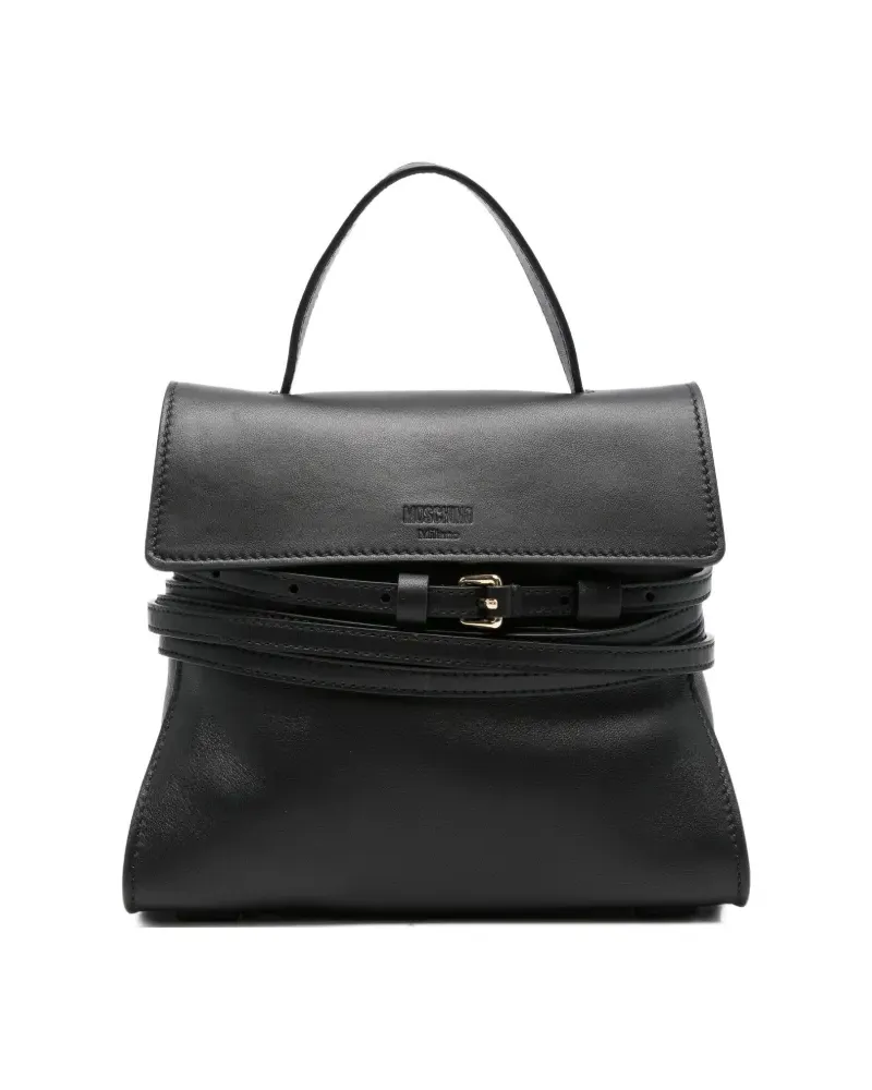 Moschino Handtasche aus Leder - Schwarz Schwarz