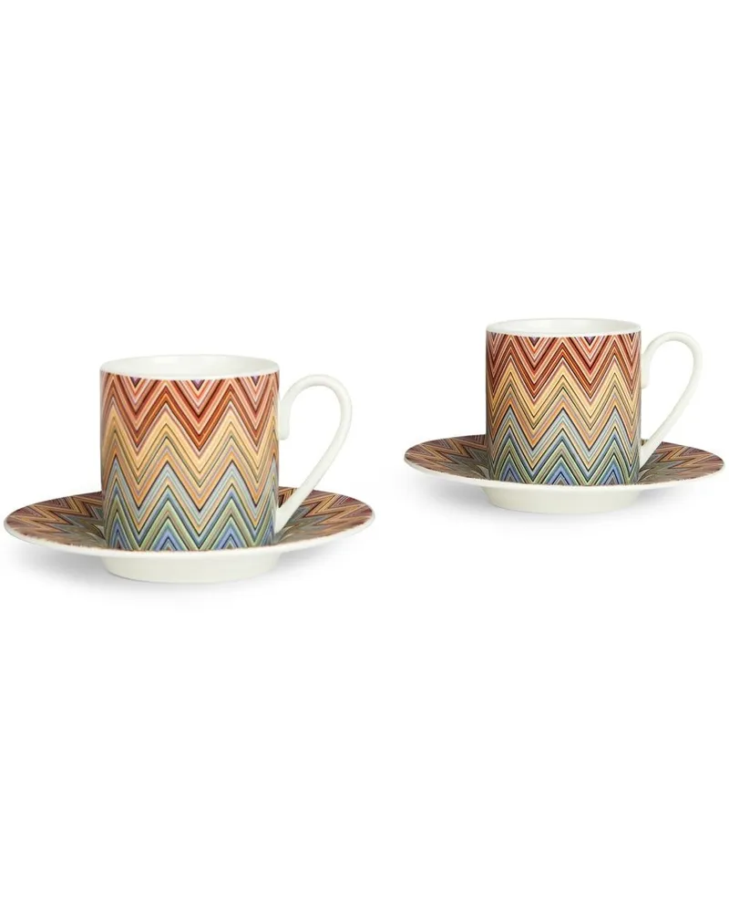 Missoni Home Jarris Kaffeeservice mit Zickzackmuster - Rot Rot